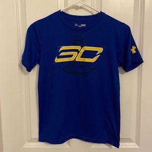 Under Armour Steph Curry Blue Youth Large Shirt